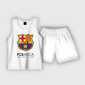 Детская пижама с шортами хлопок с принтом FC BARCELONA (BARCA) в Кировске,  |  | barca | barcelona | fc barca | барка | барселона