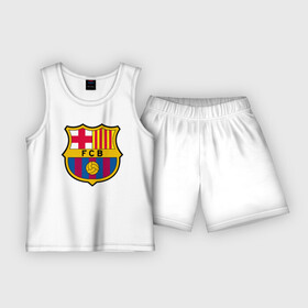 Детская пижама с шортами хлопок с принтом FC BARCELONA (BARCA) в Кировске,  |  | barca | barcelona | fc barca | барка | барселона
