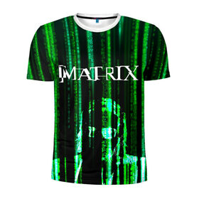 Мужская футболка 3D спортивная с принтом Matrix в Кировске, 100% полиэстер с улучшенными характеристиками | приталенный силуэт, круглая горловина, широкие плечи, сужается к линии бедра | keanu | matrix | reeves | the matrix | киану | матрица | морфиус | ривз