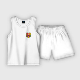 Детская пижама с шортами хлопок с принтом FC BARCELONA в Кировске,  |  | barca | barcelona | fc barca | барка | барселона