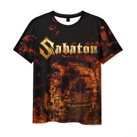 Мужская футболка 3D с принтом Sabaton в Кировске, 100% полиэфир | прямой крой, круглый вырез горловины, длина до линии бедер | heavy | metal | power | sabaton | метал | пауэр | сабатон | хэви