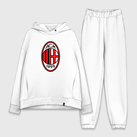 Женский костюм хлопок Oversize с принтом AC MILAN в Кировске,  |  | football | italia | logo | milan | sport | италия | лига | лого | милан | спорт | фк | футбол | футбольный клуб | эмблема