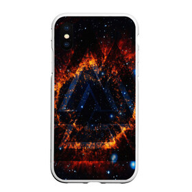 Чехол для iPhone XS Max матовый с принтом ILLUMINATI в Кировске, Силикон | Область печати: задняя сторона чехла, без боковых панелей | Тематика изображения на принте: bright | colorful | cool | disco | music | music lover | neon | retro | space | speaker | tape recorder | technique | vintage | винтаж | диско | космос | музыка | неон | ретро | ретро неон | техника