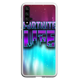 Чехол для Honor 20 с принтом Fortnite LIFE в Кировске, Силикон | Область печати: задняя сторона чехла, без боковых панелей | battle | fortnite | funny | kills | royale | save | season | the | twitch | world | битва | борьба | зомби | королевская | оружие | скины | стратегия | фортнайт