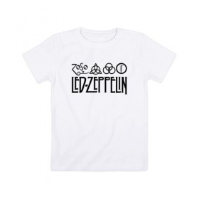 Детская футболка хлопок с принтом Led Zeppelin в Кировске, 100% хлопок | круглый вырез горловины, полуприлегающий силуэт, длина до линии бедер | led | led zeppelin | блюз | группа | джимми пейдж | джон генри бонэм | джон пол джонс | лед зепелен | лед зеппелин | метал | роберт плант | рок | тяжелый | фолк | хард | хардрок | хеви | хевиметал