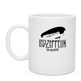 Кружка с принтом Led Zeppelin в Кировске, керамика | объем — 330 мл, диаметр — 80 мм. Принт наносится на бока кружки, можно сделать два разных изображения | Тематика изображения на принте: 