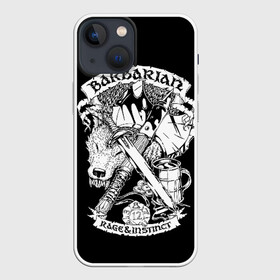Чехол для iPhone 13 mini с принтом Barbarian в Кировске,  |  | dd | dungeon  dragons | dungeon and dragons | данжен энд дрэгонс | днд | игра | настольная игра | подземелья и драконы