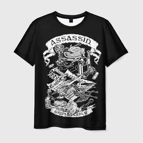 Мужская футболка 3D с принтом Assassin в Кировске, 100% полиэфир | прямой крой, круглый вырез горловины, длина до линии бедер | dd | dungeon  dragons | dungeon and dragons | данжен энд дрэгонс | днд | игра | настольная игра | подземелья и драконы