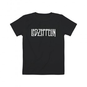 Детская футболка хлопок с принтом Led Zeppelin в Кировске, 100% хлопок | круглый вырез горловины, полуприлегающий силуэт, длина до линии бедер | led zeppelin | лед зеппелин