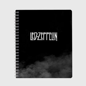 Тетрадь с принтом Led Zeppelin в Кировске, 100% бумага | 48 листов, плотность листов — 60 г/м2, плотность картонной обложки — 250 г/м2. Листы скреплены сбоку удобной пружинной спиралью. Уголки страниц и обложки скругленные. Цвет линий — светло-серый
 | led zeppelin | лед зеппелин