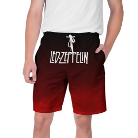 Мужские шорты 3D с принтом Led Zeppelin в Кировске,  полиэстер 100% | прямой крой, два кармана без застежек по бокам. Мягкая трикотажная резинка на поясе, внутри которой широкие завязки. Длина чуть выше колен | Тематика изображения на принте: led zeppelin | лед зеппелин