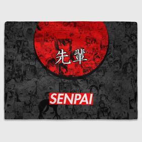 Плед 3D с принтом SENPAI (JAPAN 07) в Кировске, 100% полиэстер | закругленные углы, все края обработаны. Ткань не мнется и не растягивается | Тематика изображения на принте: ahegao | anime | japan | manga | sempai | senpai | аниме | ахегао | лицо | манга | семпай | сенпай | япония