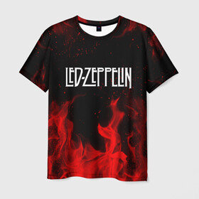 Мужская футболка 3D с принтом Led Zeppelin в Кировске, 100% полиэфир | прямой крой, круглый вырез горловины, длина до линии бедер | led zeppelin | лед зеппелин