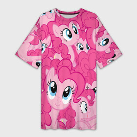 Платье-футболка 3D с принтом ПОНИ в Кировске,  |  | my little pony | pinkie pie | scootaloo | spike | sweaty balls | искорка | крошка бель | маленькие пони | мульфтфильм | пони | скутолу | эппл блум