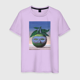 Мужская футболка хлопок с принтом Рене Магритт в Кировске, 100% хлопок | прямой крой, круглый вырез горловины, длина до линии бедер, слегка спущенное плечо. | живопись | искусство | картина | художники | шедевры