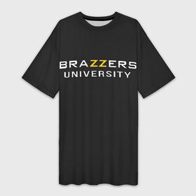 Платье-футболка 3D с принтом Вrazzers university в Кировске,  |  | Тематика изображения на принте: brazers | brazzers | brazzers university | бразерс | бразэрс | университет бразерс