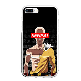 Чехол для iPhone 7Plus/8 Plus матовый с принтом SENPAI ONE PUNCH MAN в Кировске, Силикон | Область печати: задняя сторона чехла, без боковых панелей | one punch man | onepunchman | oppai | saitama | ван панч мен | ванпанчмен | макото миядзаки | сайтама | человек один удар