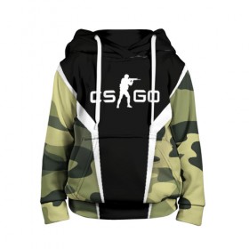 Детская толстовка 3D с принтом CS:GO Camouflage в Кировске, 100% полиэстер | двухслойный капюшон со шнурком для регулировки, мягкие манжеты на рукавах и по низу толстовки, спереди карман-кенгуру с мягким внутренним слоем | conter | counter | cs go | csgo | global | offensive | strike | контер | кс го | ксго | страйк