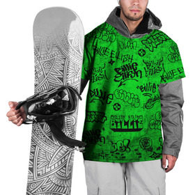Накидка на куртку 3D с принтом Billie Eilish Graffiti Grunge в Кировске, 100% полиэстер |  | Тематика изображения на принте: billie | eilish | graffiti | grunge | айлиш | билли | граффити | татуировки