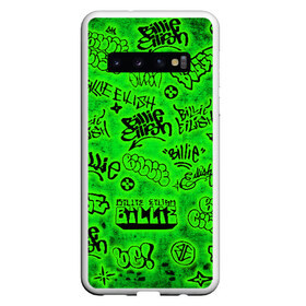 Чехол для Samsung Galaxy S10 с принтом Billie Eilish Graffiti glow в Кировске, Силикон | Область печати: задняя сторона чехла, без боковых панелей | Тематика изображения на принте: billie | eilish | glow | graffiti | grunge | айлиш | билли | граффити | кислота | татуировки