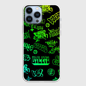 Чехол для iPhone 13 Pro Max с принтом Billie Eilish Graffiti gradien в Кировске,  |  | Тематика изображения на принте: billie | eilish | gradient | graffiti | айлиш | билли | градиент | граффити | татуировки