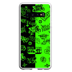Чехол для Samsung Galaxy S10 с принтом Billie Eilish Graffiti two col в Кировске, Силикон | Область печати: задняя сторона чехла, без боковых панелей | billie | eilish | gradient | graffiti | айлиш | билли | граффити | татуировки
