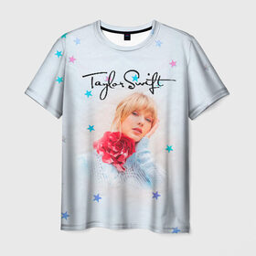 Мужская футболка 3D с принтом Taylor Swift в Кировске, 100% полиэфир | прямой крой, круглый вырез горловины, длина до линии бедер | Тематика изображения на принте: lover | taylor swift | taylor swift lover | тэйлор свифт
