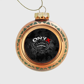 Стеклянный ёлочный шар с принтом Onyx в Кировске, Стекло | Диаметр: 80 мм | fredro starr | onyx | rap | sonny seeza | sticky fingaz | оникс | рэп