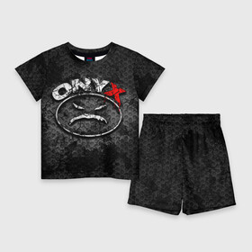 Детский костюм с шортами 3D с принтом Onyx в Кировске,  |  | Тематика изображения на принте: fredro starr | onyx | rap | sonny seeza | sticky fingaz | оникс | рэп