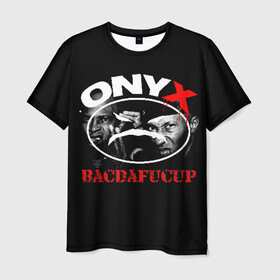Мужская футболка 3D с принтом Onyx в Кировске, 100% полиэфир | прямой крой, круглый вырез горловины, длина до линии бедер | fredro starr | onyx | rap | sonny seeza | sticky fingaz | оникс | рэп