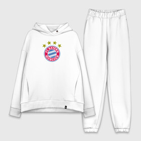 Женский костюм хлопок Oversize с принтом BAYERN MUNCHEN в Кировске,  |  | fc bayern munchen | football | germany | logo | sport | бавария мюнхен | германия | лига | лого | спорт | фк | футбол | футбольный клуб | эмблема