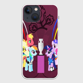 Чехол для iPhone 13 mini с принтом PONY в Кировске,  |  | my little pony | pinkie pie | scootaloo | spike | sweaty balls | искорка | крошка бель | маленькие пони | мульфтфильм | пони | скутолу | эппл блум