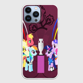 Чехол для iPhone 13 Pro Max с принтом PONY в Кировске,  |  | my little pony | pinkie pie | scootaloo | spike | sweaty balls | искорка | крошка бель | маленькие пони | мульфтфильм | пони | скутолу | эппл блум