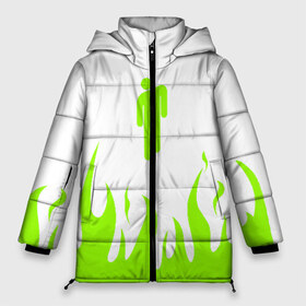 Женская зимняя куртка 3D с принтом BILLIE EILISH (Fire) в Кировске, верх — 100% полиэстер; подкладка — 100% полиэстер; утеплитель — 100% полиэстер | длина ниже бедра, силуэт Оверсайз. Есть воротник-стойка, отстегивающийся капюшон и ветрозащитная планка. 

Боковые карманы с листочкой на кнопках и внутренний карман на молнии | all | asleep | bad | bellyache | billie | blohsh | dont | eilish | eyes | fall | guy | logo | music | ocean | singer | smile | when | айлиш | били | билли | бэрд | лого | музыка | пайрат | певица | символ | эйлиш