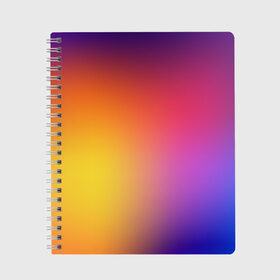 Тетрадь с принтом Abstract gradient colors в Кировске, 100% бумага | 48 листов, плотность листов — 60 г/м2, плотность картонной обложки — 250 г/м2. Листы скреплены сбоку удобной пружинной спиралью. Уголки страниц и обложки скругленные. Цвет линий — светло-серый
 | Тематика изображения на принте: abstract | colors | gradient | абстракция | градиент | перелив | цвет | цветовой