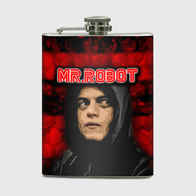 Фляга с принтом Mr.robot в Кировске, металлический корпус | емкость 0,22 л, размер 125 х 94 мм. Виниловая наклейка запечатывается полностью | robot | драма | мистер | мистер робот | психологический триллер | рами малек | робот | технотриллер