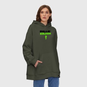 Худи SuperOversize хлопок с принтом Billie Eilish в Кировске, 70% хлопок, 30% полиэстер, мягкий начес внутри | карман-кенгуру, эластичная резинка на манжетах и по нижней кромке, двухслойный капюшон
 | bad | billie | boy | boys | eilish | girl | girls | music | pop | rap | sad | trend | билли | грустно | девочка | девочки | девушка | мальчик | музыка | поп | рэп | тренд | эйлиш