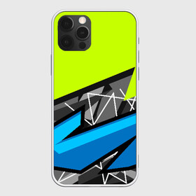 Чехол для iPhone 12 Pro Max с принтом Blue & Green Style в Кировске, Силикон |  | texture | абстракция | граффити | краски | линии | текстура | уличный стиль | яркая