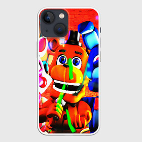 Чехол для iPhone 13 mini с принтом FIVE NIGHTS AT FREDDYS в Кировске,  |  | 5 ночей с фредди | animation | bonnie | chica | five nights at freddys | fnaf | foxy | freddy | funny | horror | scary | бонни | майк | пять | ужас | фнаф | фокси | фредди | чика | шмидт