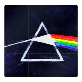 Магнитный плакат 3Х3 с принтом PINK FLOYD в Кировске, Полимерный материал с магнитным слоем | 9 деталей размером 9*9 см | music | pink floyd | the dark side of the moon | космос | луна | музыка | пинк флойд | призма | рок | треугольник | триангулярная призма