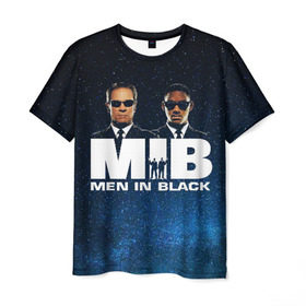 Мужская футболка 3D с принтом люди в черном в Кировске, 100% полиэфир | прямой крой, круглый вырез горловины, длина до линии бедер | men in black | mib | ufo | люди в черном | нло