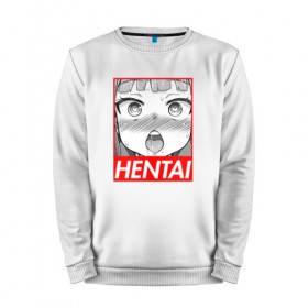 Мужской свитшот хлопок с принтом HENTAI в Кировске, 100% хлопок |  | ahegao | anime | japan | manga | sempai | senpai | аниме | ахегао | лицо | манга | семпай | сенпай | япония