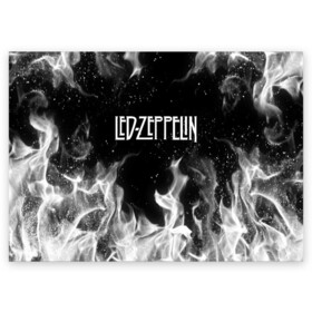 Поздравительная открытка с принтом  LED ZEPPELIN в Кировске, 100% бумага | плотность бумаги 280 г/м2, матовая, на обратной стороне линовка и место для марки
 | led zeppelin | джимми пейдж | лед зеппелин