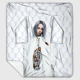 Плед с рукавами с принтом BILLIE EILISH в Кировске, 100% полиэстер | Закругленные углы, все края обработаны. Ткань не мнется и не растягивается. Размер 170*145 | all | asleep | bad | bellyache | billie | blohsh | dont | eilish | eyes | fall | guy | logo | music | ocean | singer | smile | when | айлиш | били | билли | бэрд | лого | музыка | пайрат | певица | символ | эйлиш