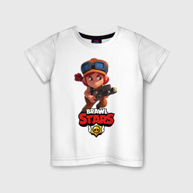 Детская футболка хлопок с принтом Brawl Stars в Кировске, 100% хлопок | круглый вырез горловины, полуприлегающий силуэт, длина до линии бедер | brawl | brawl stars | stars | бравл | бравл старс | браво старс | игра | компьютерная | онлайн | старс