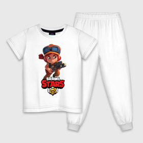 Детская пижама хлопок с принтом Brawl Stars в Кировске, 100% хлопок |  брюки и футболка прямого кроя, без карманов, на брюках мягкая резинка на поясе и по низу штанин
 | brawl | brawl stars | stars | бравл | бравл старс | браво старс | игра | компьютерная | онлайн | старс
