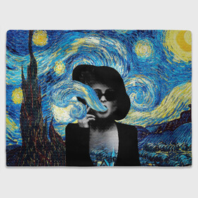 Плед 3D с принтом Марла на картине Ван Гога в Кировске, 100% полиэстер | закругленные углы, все края обработаны. Ткань не мнется и не растягивается | ван гог | вангог | звездная ночь | картина | марла | марла сингер | модернизм | постмодерн | художник | экспонат | экспрессионизм