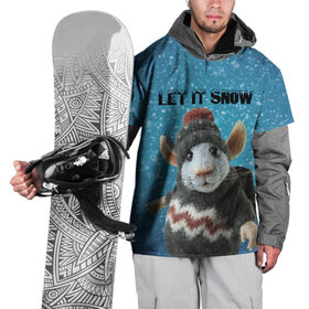 Накидка на куртку 3D с принтом LET IT SNOW в Кировске, 100% полиэстер |  | Тематика изображения на принте: let it snow | new year | new year 2020 | год крысы | зима | крыса | крыска | мышонок | мышь | надпись | новый год | новый год 2020 | снег | снежинки