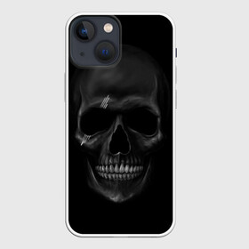 Чехол для iPhone 13 mini с принтом ЧЕРЕП В ТЕМНОТЕ в Кировске,  |  | abstract | abstraction | bones | fantasy | skull | голова | кости | скилет | череп