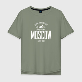 Мужская футболка хлопок Oversize с принтом Москва Iron в Кировске, 100% хлопок | свободный крой, круглый ворот, “спинка” длиннее передней части | i love moscow | moscow | город | москва | мск | регион | я люблю москву
